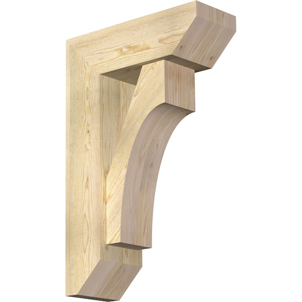 Ekena Millwork Westlake Slat Rough Sawn Bracket w/ Offset Brace, Douglas Fir, 8"W x 22"D x 34"H BKT0806X22X34WTL06RDF - main